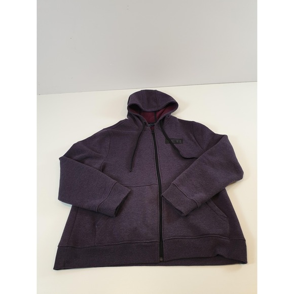 Yeti Hoodie Mens X-Large Purple Full Zip Hooded Sweater Fleece Lined Logo XL - Picture 1 of 12